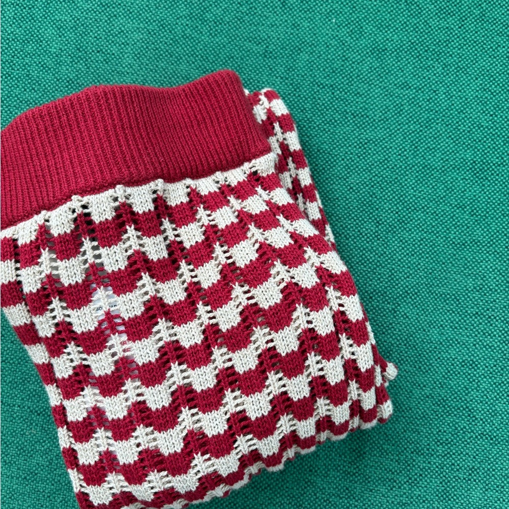 Damson Madder Crochet Pants Red & White US Sz6 ** See note on length** - Picture 3 of 6